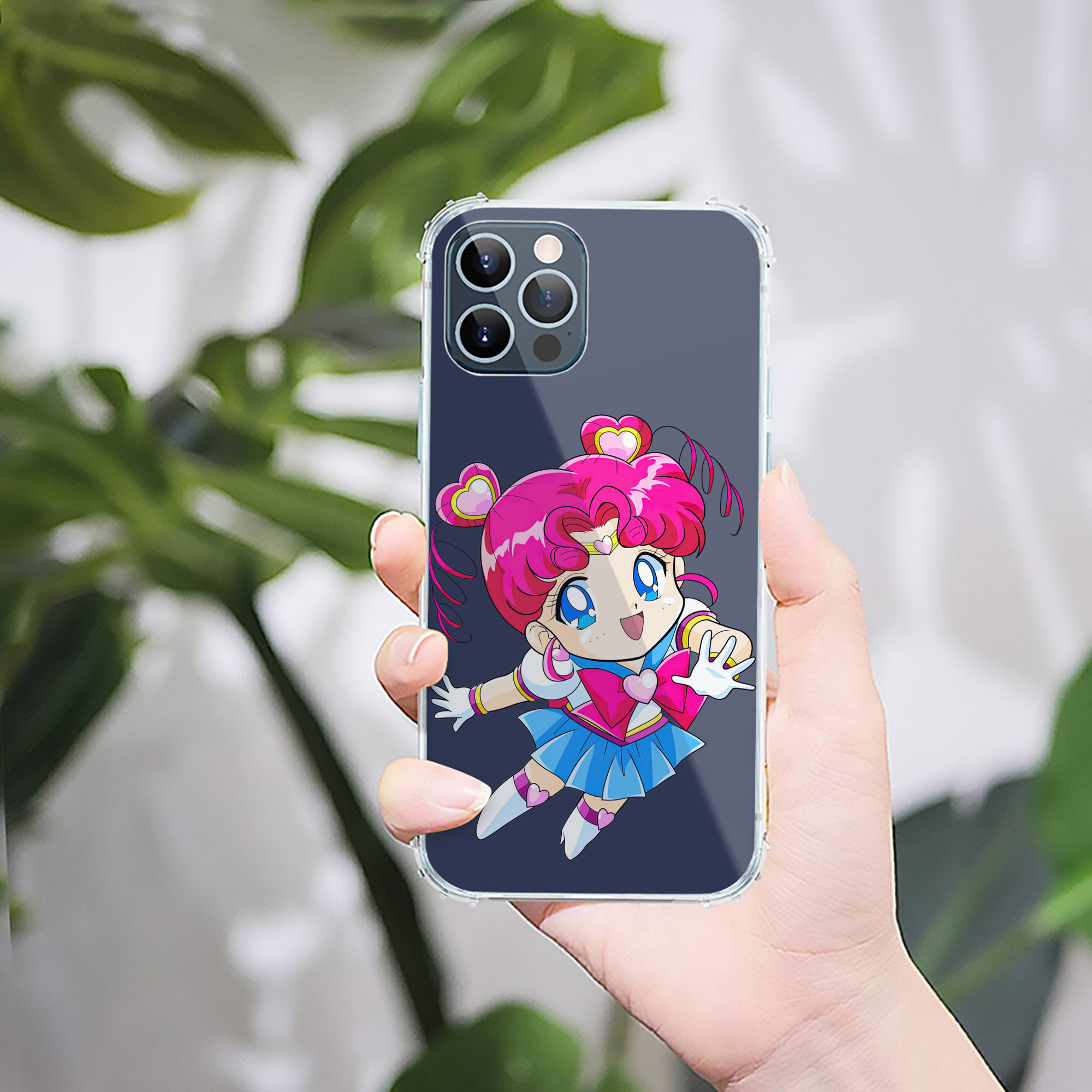 （画像用） 美少女戦士セーラームーン ちびうさ Sailor Moon Chibiusa Tsukino Usagi Small Lady Serenity 【iPhone 12シリーズ対応】透明スマホケース（クリアソフトケース）